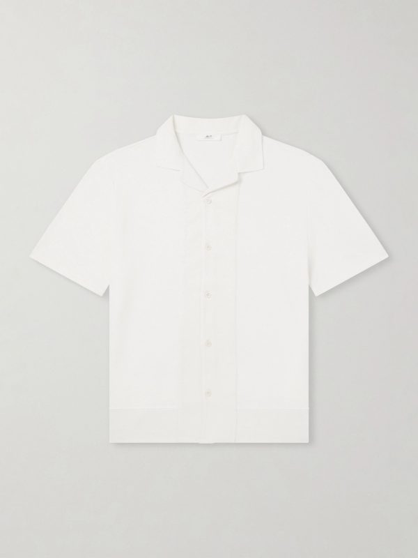 Camp-Collar Linen and Organic Cotton-Blend Shirt Camp-Collar Linen and Organic Cotton-Blend Shirt