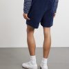 Straight-Leg Organic Cotton and Silk-Blend Terry Shorts - BK Straight-Leg Organic Cotton and Silk-Blend Terry Shorts - BK