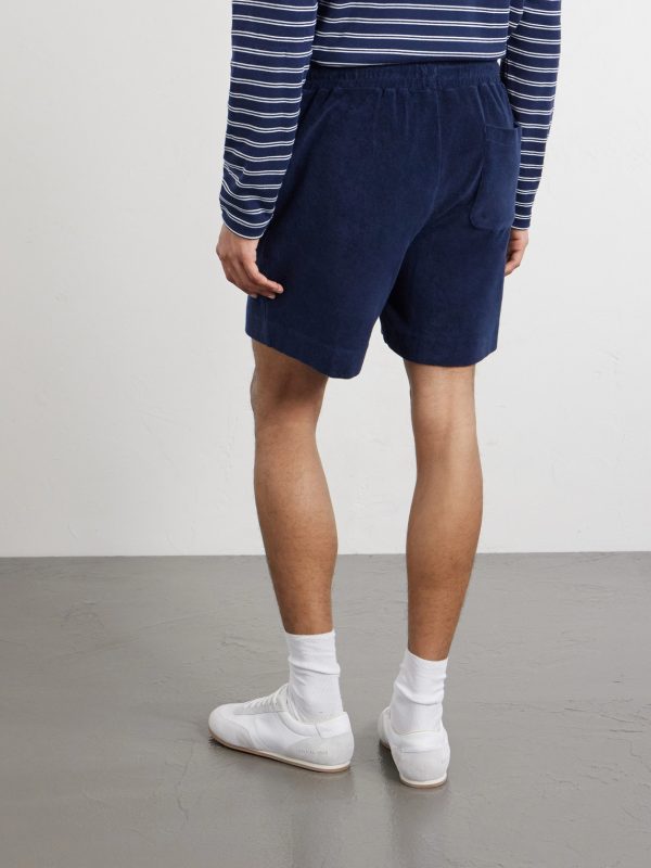 Straight-Leg Organic Cotton and Silk-Blend Terry Shorts - BK Straight-Leg Organic Cotton and Silk-Blend Terry Shorts - BK