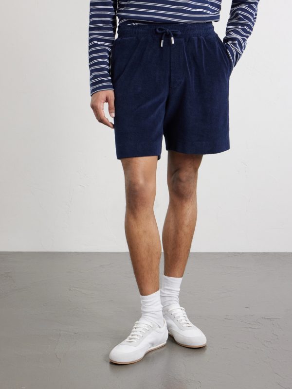 Straight-Leg Organic Cotton and Silk-Blend Terry Shorts - FR Straight-Leg Organic Cotton and Silk-Blend Terry Shorts - FR