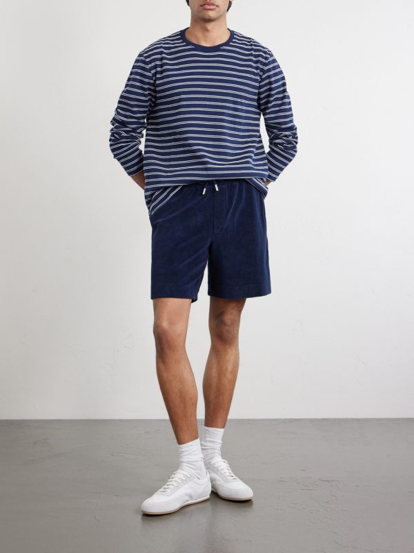 Straight-Leg Organic Cotton and Silk-Blend Terry Shorts - OU Straight-Leg Organic Cotton and Silk-Blend Terry Shorts - OU