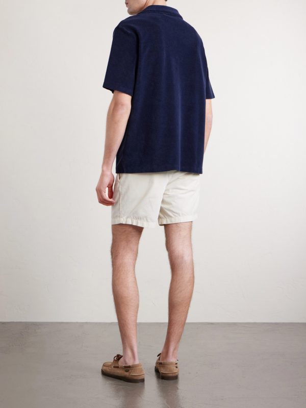 Cotton and Silk-Blend Terry Polo Shirt - BK Cotton and Silk-Blend Terry Polo Shirt - BK