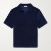 Cotton and Silk-Blend Terry Polo Shirt Cotton and Silk-Blend Terry Polo Shirt