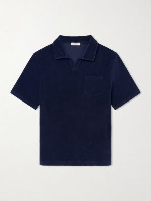 Cotton and Silk-Blend Terry Polo Shirt Cotton and Silk-Blend Terry Polo Shirt