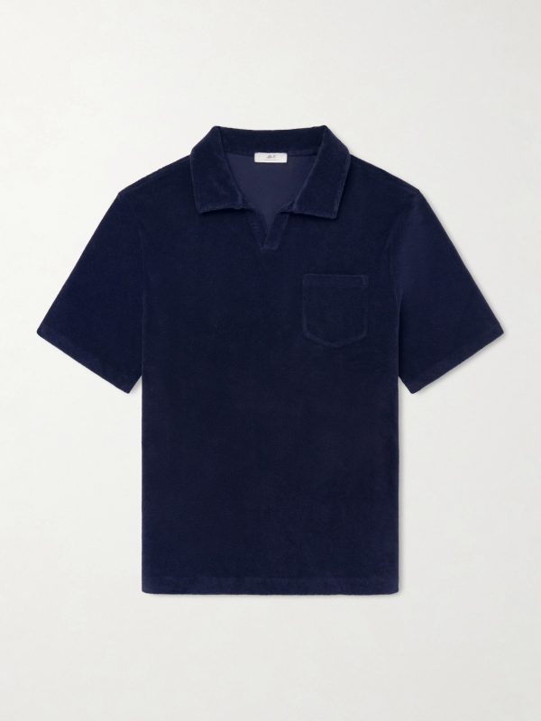 Cotton and Silk-Blend Terry Polo Shirt Cotton and Silk-Blend Terry Polo Shirt