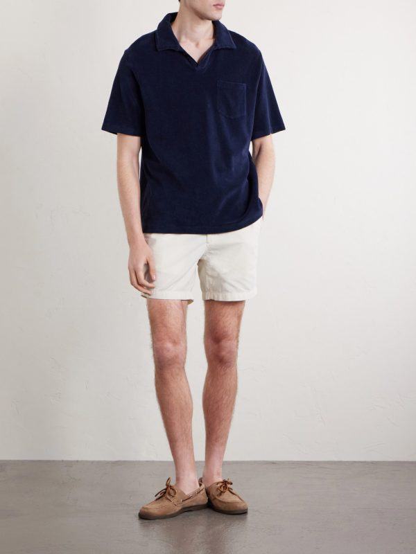 Cotton and Silk-Blend Terry Polo Shirt - OU Cotton and Silk-Blend Terry Polo Shirt - OU