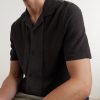 Camp-Collar Linen and Organic Cotton-Blend Shirt - CU