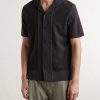 Camp-Collar Linen and Organic Cotton-Blend Shirt - FR