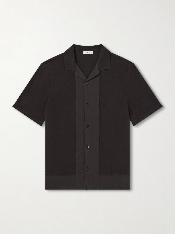 Camp-Collar Linen and Organic Cotton-Blend Shirt