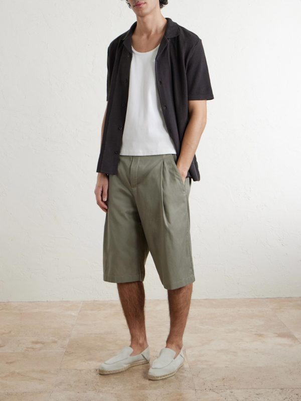 Camp-Collar Linen and Organic Cotton-Blend Shirt - OU