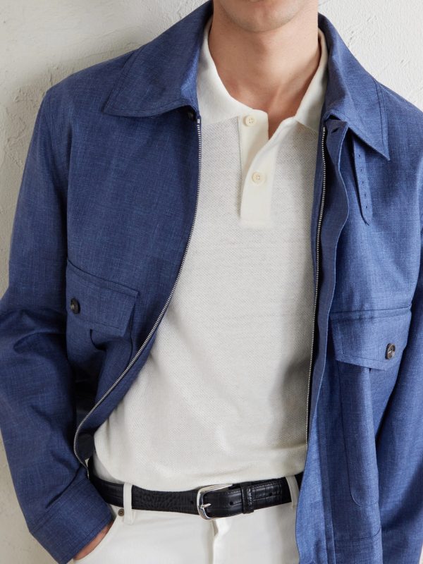 Organic Cotton and Linen-Blend Piqué Polo Shirt - CU