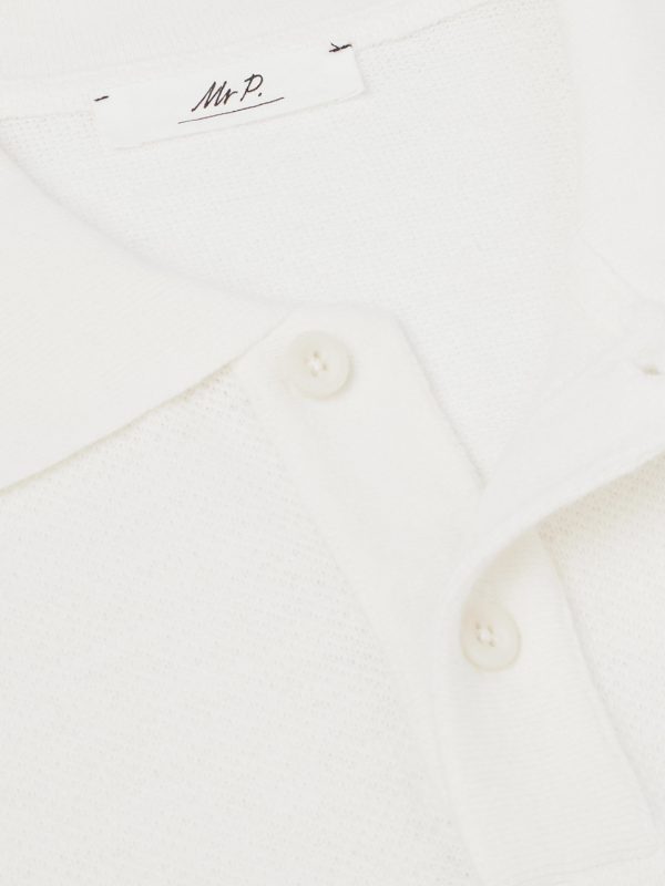 Organic Cotton and Linen-Blend Piqué Polo Shirt - E1