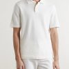Organic Cotton and Linen-Blend Piqué Polo Shirt - FR