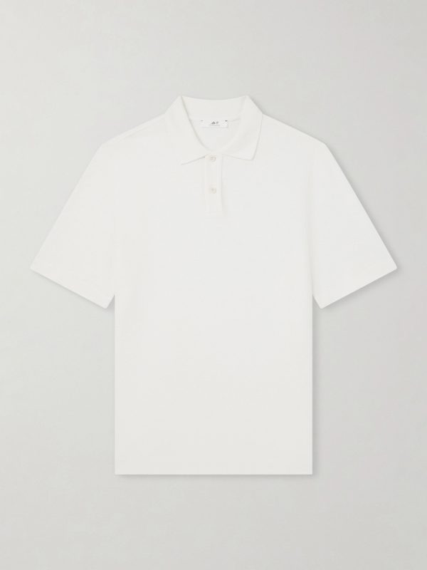 Organic Cotton and Linen-Blend Piqué Polo Shirt