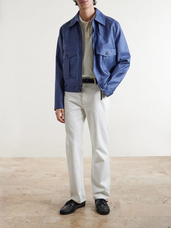 Organic Cotton and Linen-Blend Piqué Polo Shirt - OU