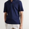 Organic Cotton Jacquard Polo Shirt - FR