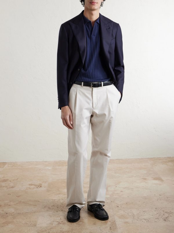 Organic Cotton Jacquard Polo Shirt - OU