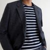 Striped Cotton-Terry T-Shirt - CU Striped Cotton-Terry T-Shirt - CU