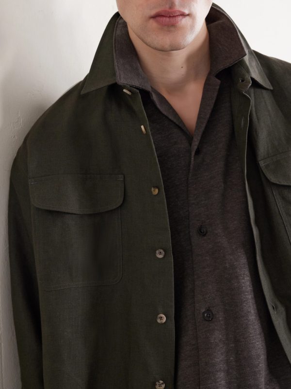 Camp-Collar Linen Shirt - CU Camp-Collar Linen Shirt - CU