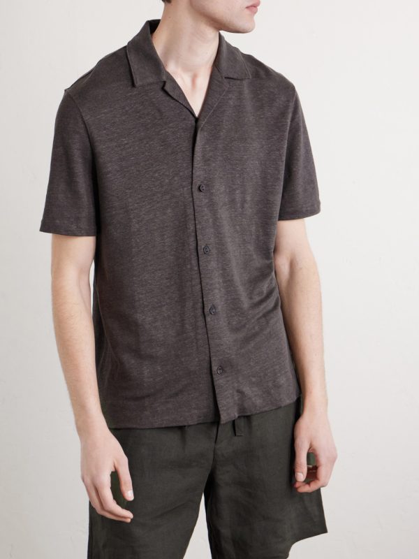 Camp-Collar Linen Shirt - FR Camp-Collar Linen Shirt - FR