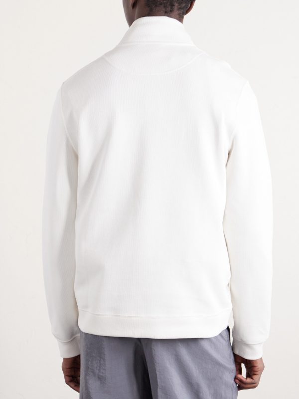 Cotton Zip-Up Sweater - BK Cotton Zip-Up Sweater - BK