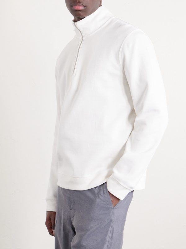 Cotton Zip-Up Sweater - FR Cotton Zip-Up Sweater - FR