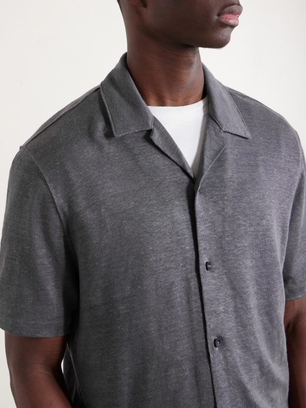 Camp-Collar Linen Shirt - CU