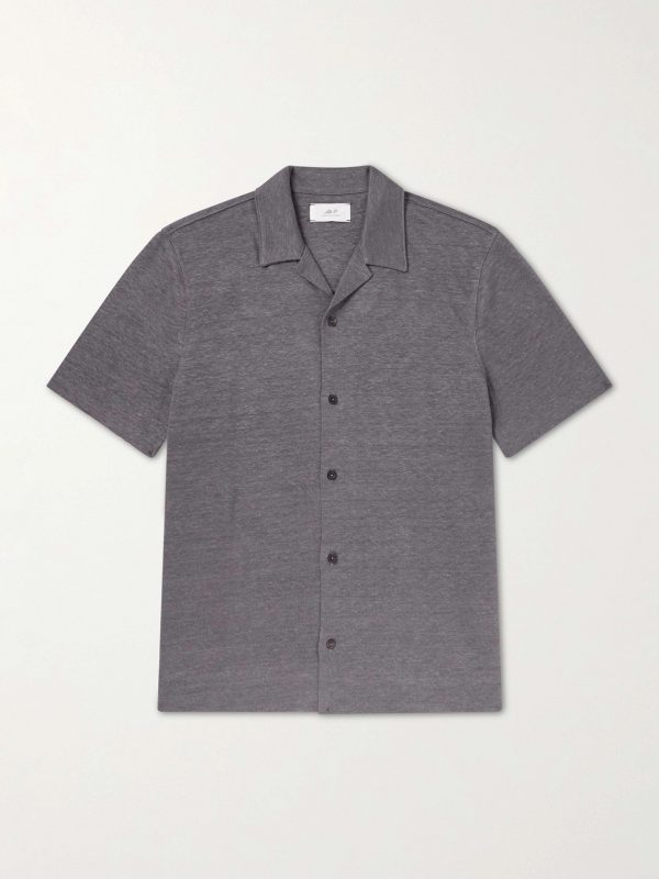Camp-Collar Linen Shirt