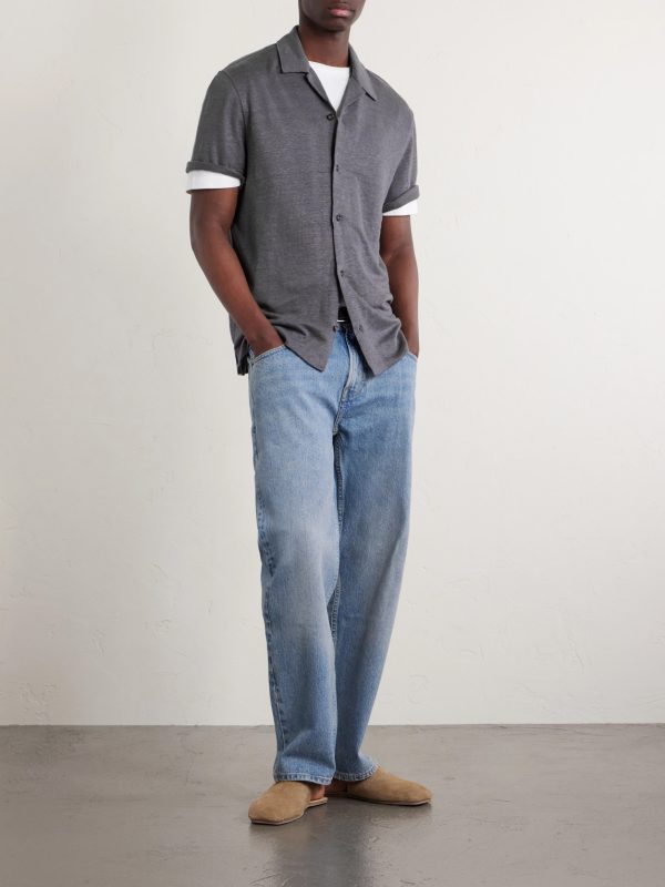 Camp-Collar Linen Shirt - OU