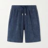 Straight-Leg Waffle-Knit Cotton-Terry Shorts Straight-Leg Waffle-Knit Cotton-Terry Shorts