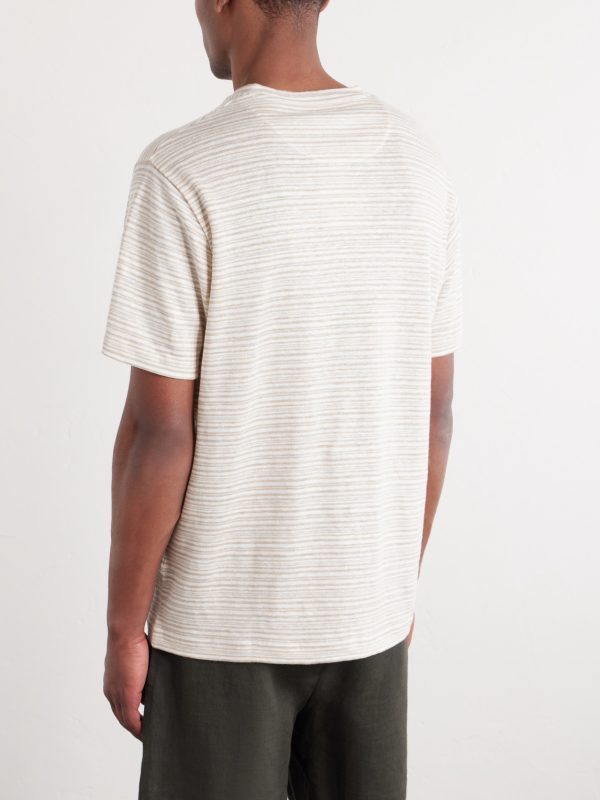 Striped Linen T-Shirt - BK Striped Linen T-Shirt - BK