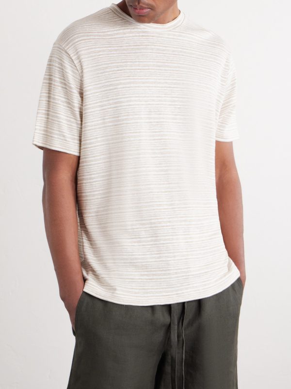 Striped Linen T-Shirt - FR Striped Linen T-Shirt - FR