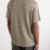 Knitted Striped Linen T-Shirt - BK Knitted Striped Linen T-Shirt - BK