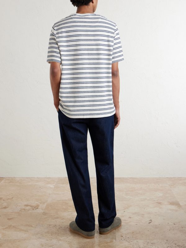 Striped Cotton-Terry T-Shirt - BK Striped Cotton-Terry T-Shirt - BK