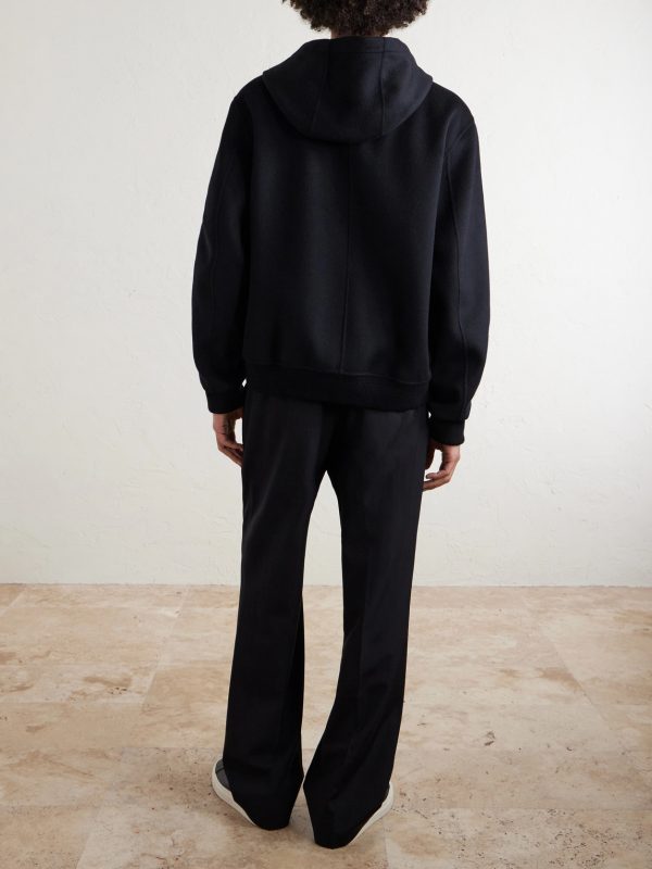 Double-Faced Wool and Cashmere-Blend Hooded Jacket - BK Double-Faced Wool and Cashmere-Blend Hooded Jacket - BK