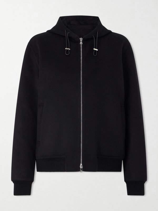 Double-Faced Wool and Cashmere-Blend Hooded Jacket Double-Faced Wool and Cashmere-Blend Hooded Jacket