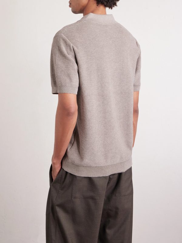 Organic Cotton and Cashmere-Blend Polo Shirt - BK Organic Cotton and Cashmere-Blend Polo Shirt - BK