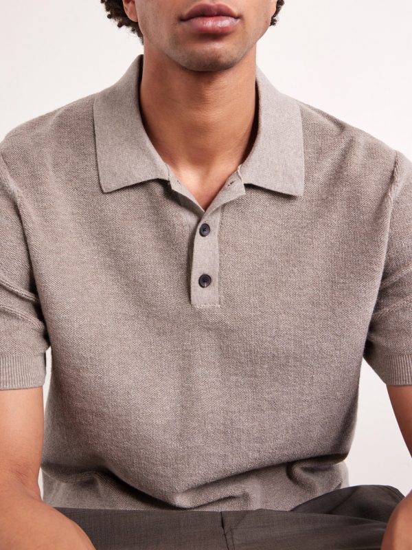 Organic Cotton and Cashmere-Blend Polo Shirt - CU Organic Cotton and Cashmere-Blend Polo Shirt - CU