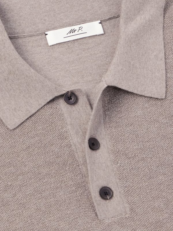 Organic Cotton and Cashmere-Blend Polo Shirt - E1 Organic Cotton and Cashmere-Blend Polo Shirt - E1