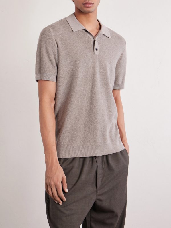 Organic Cotton and Cashmere-Blend Polo Shirt - FR Organic Cotton and Cashmere-Blend Polo Shirt - FR