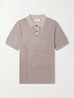 Organic Cotton and Cashmere-Blend Polo Shirt Organic Cotton and Cashmere-Blend Polo Shirt
