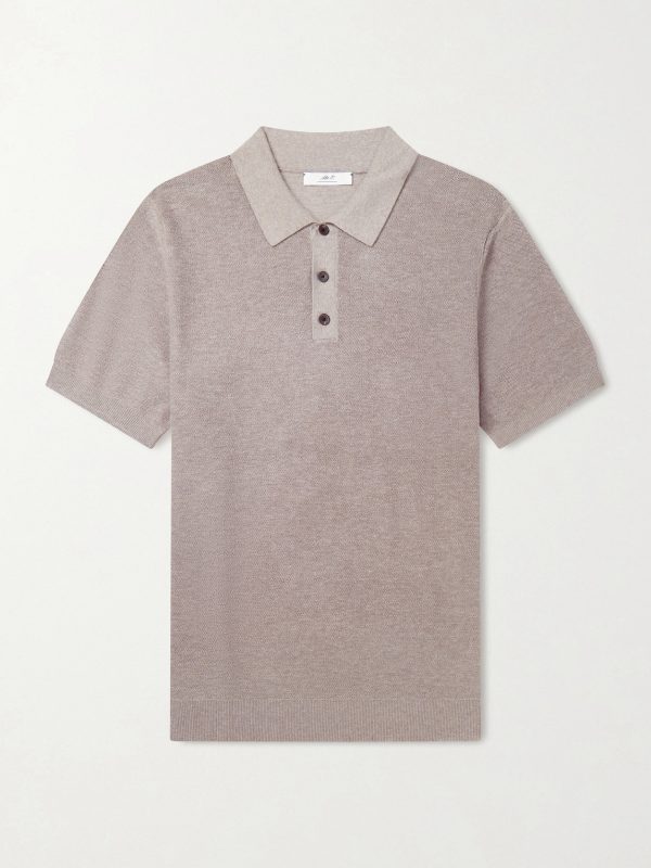 Organic Cotton and Cashmere-Blend Polo Shirt Organic Cotton and Cashmere-Blend Polo Shirt