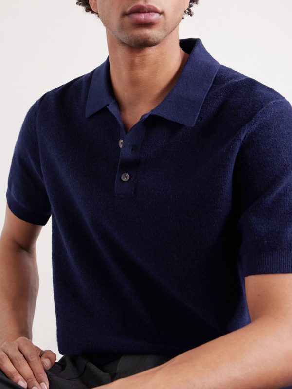 Organic Cotton and Cashmere-Blend Polo Shirt - CU Organic Cotton and Cashmere-Blend Polo Shirt - CU
