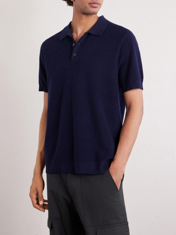 Organic Cotton and Cashmere-Blend Polo Shirt - FR Organic Cotton and Cashmere-Blend Polo Shirt - FR