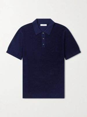 Organic Cotton and Cashmere-Blend Polo Shirt Organic Cotton and Cashmere-Blend Polo Shirt