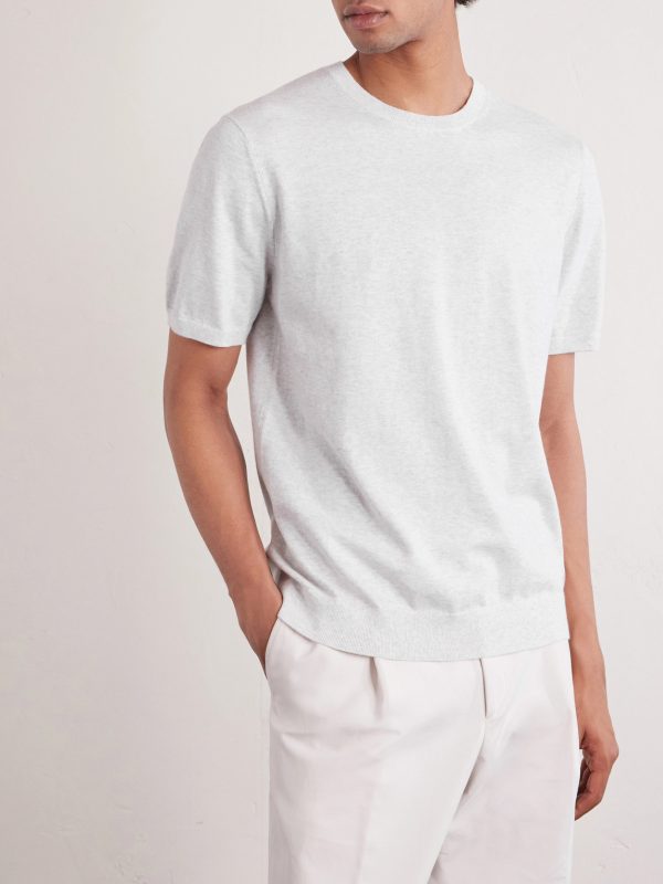 Organic Cotton and Cashmere-Blend T-Shirt - FR