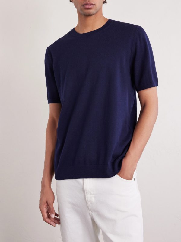 Organic Cotton and Cashmere-Blend T-Shirt - FR Organic Cotton and Cashmere-Blend T-Shirt - FR