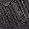 Cable-Knit Cotton Polo Shirt - CU