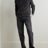 Cable-Knit Cotton Polo Shirt - OU