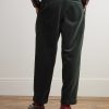 Cropped Pleated Cotton-Corduroy Trousers - BK Cropped Pleated Cotton-Corduroy Trousers - BK